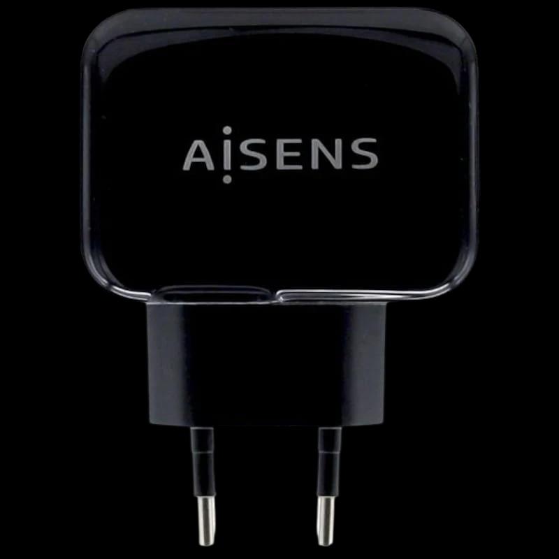 Cargador Aisens USB 17W 5V/3.4A Doble USB Negro