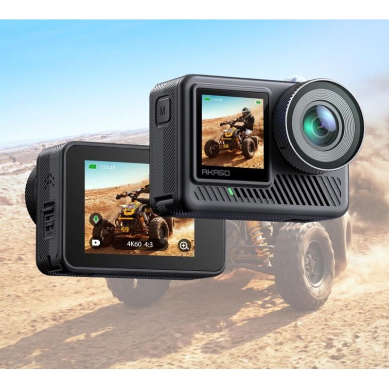 Détail de la caméra couleur de la Caméra Sportive Akaso Brave 8 lite 20MP 4K Wifi