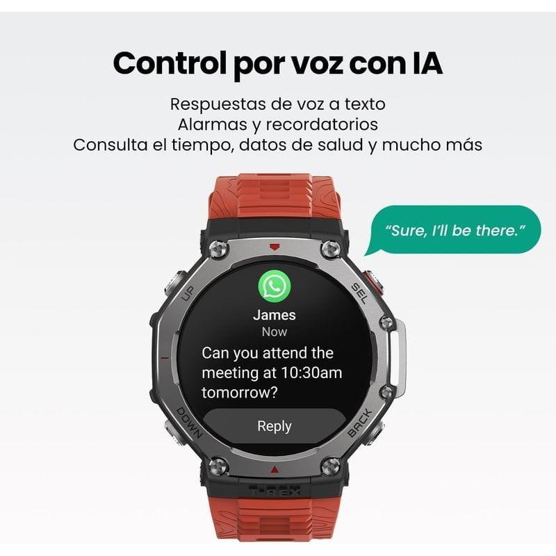 Control por voz de Amazfit T-Rex 3 Lava - Reloj Inteligente