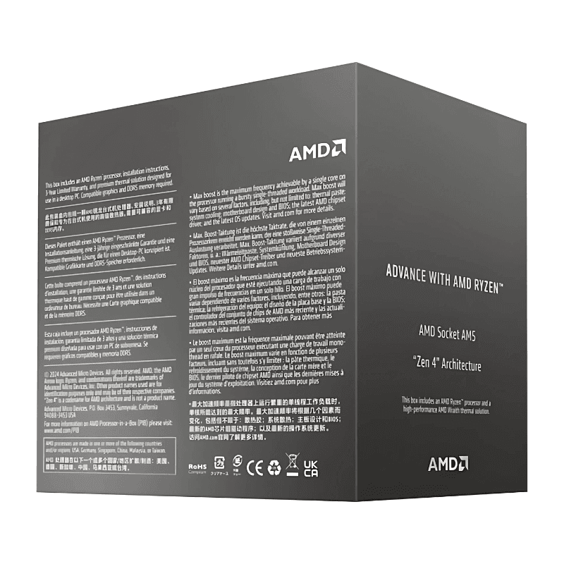 Processador AMD Ryzen 5 8400F 4,2 GHz com AMD SmartAccess Memory
