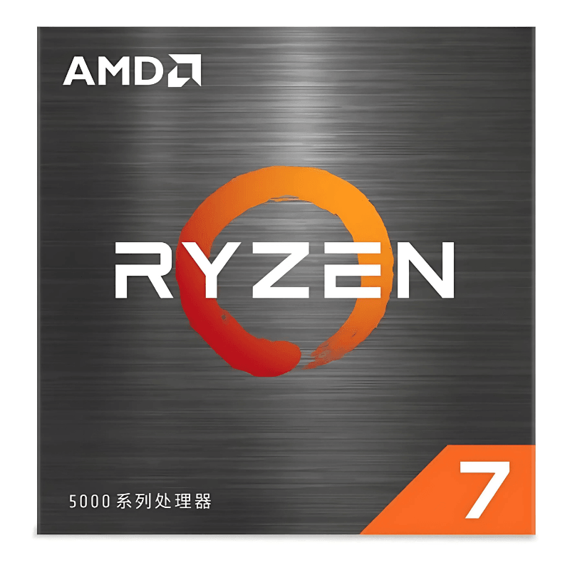 Vista frontal de la caja del Procesador AMD Ryzen 7 5800XT 3.8 GHz