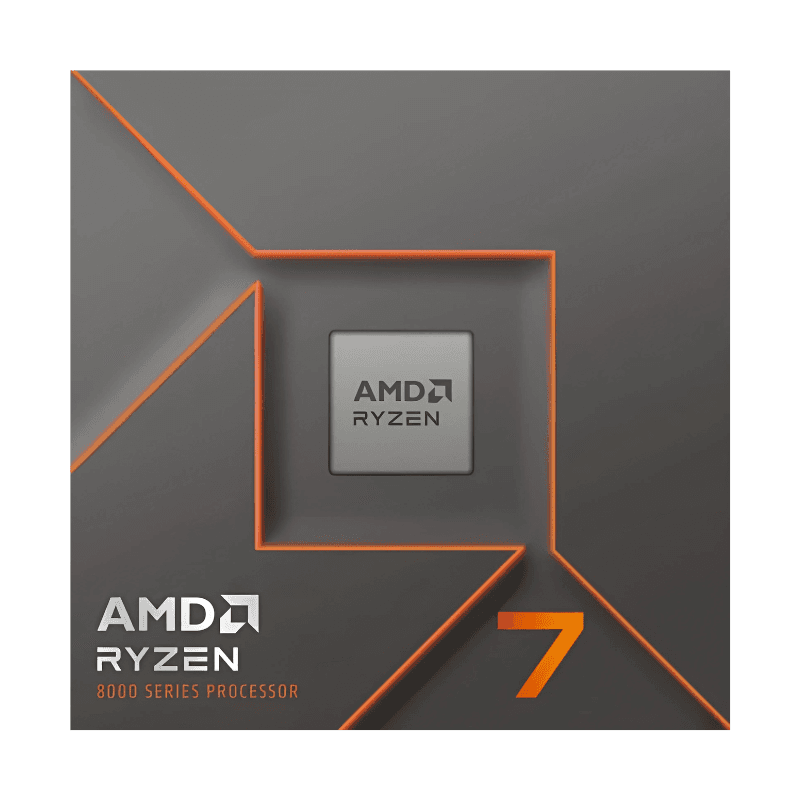 Vista frontal del Procesador AMD Ryzen 7 8700F 4.1 GHz