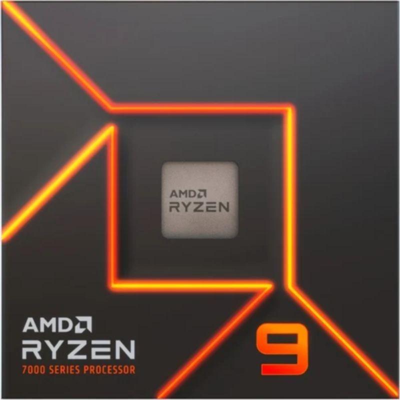 Vue de face de la boîte du Processeur AMD Ryzen 9 7900 3,7 GHz 64 Mo de cache L3 BOX