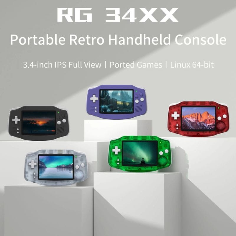 Outras cores disponíveis do console Anbernic RG34XX 32GB Verde
