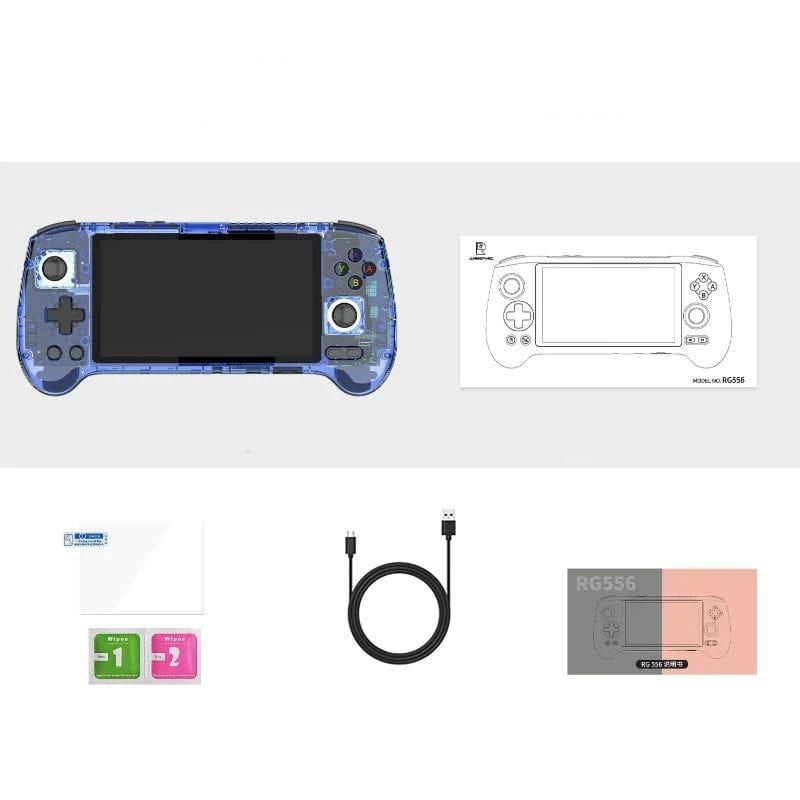 Contenu de Console Rétro Portable Anbernic RG556 Bleu