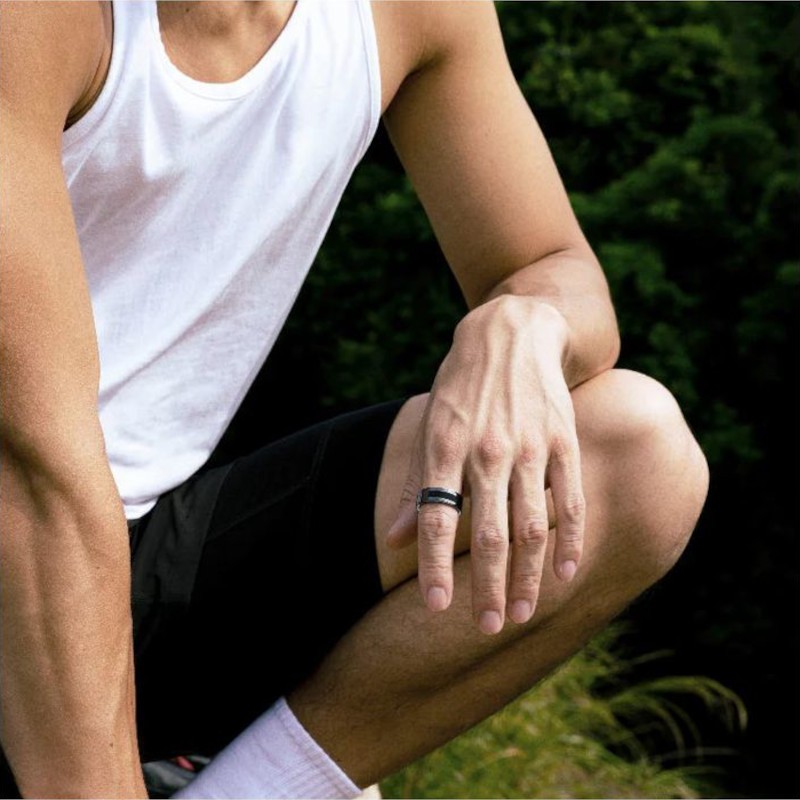 Resistente Anillo Inteligente Momax 1 Sense Gris Oscuro - Talla 10