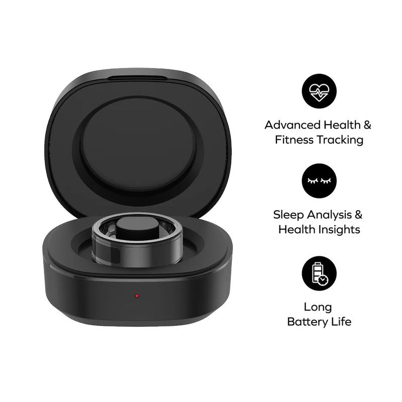 Caja de carga de Anillo Inteligente Momax 1 Sense Gris Oscuro - Talla 10