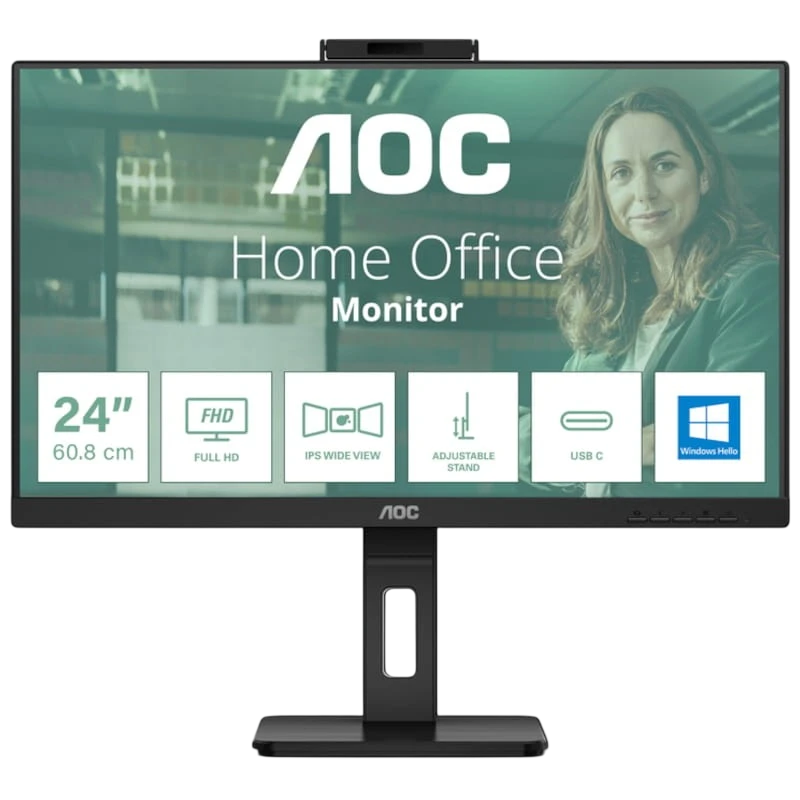 AOC 24P3CW 23.8 FullHD IPS Webcam Negro - Monitor PC