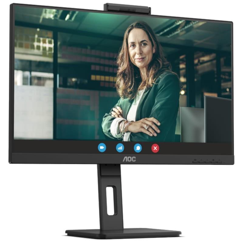 AOC 24P3CW 23.8 FullHD LED Noir - Moniteur PC vue avant côté droit