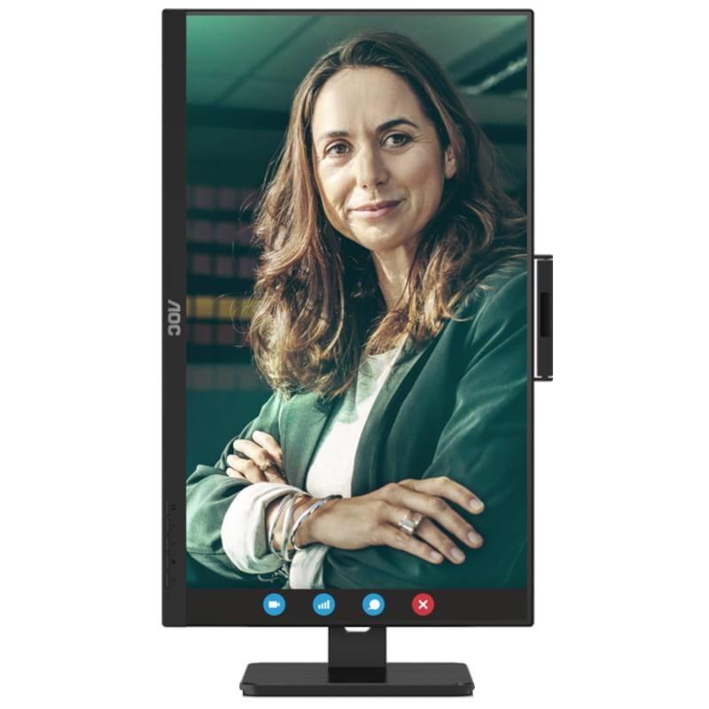 AOC 24P3CW 23.8 FullHD LED Noir - Moniteur PC vue avant écran vertical