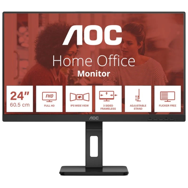 AOC E3 24E3QAF 24 FHD IPS Preto - Monitor para PC