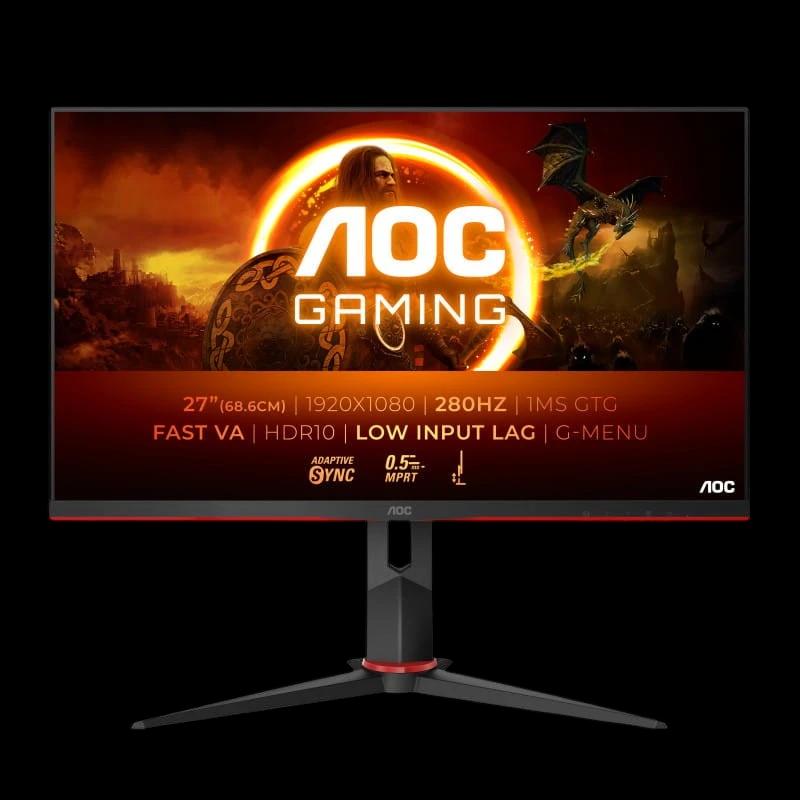AOC G2 27G2ZN3/BK 27 Full HD LCD Fast VA Noir, Rouge - Moniteur PC