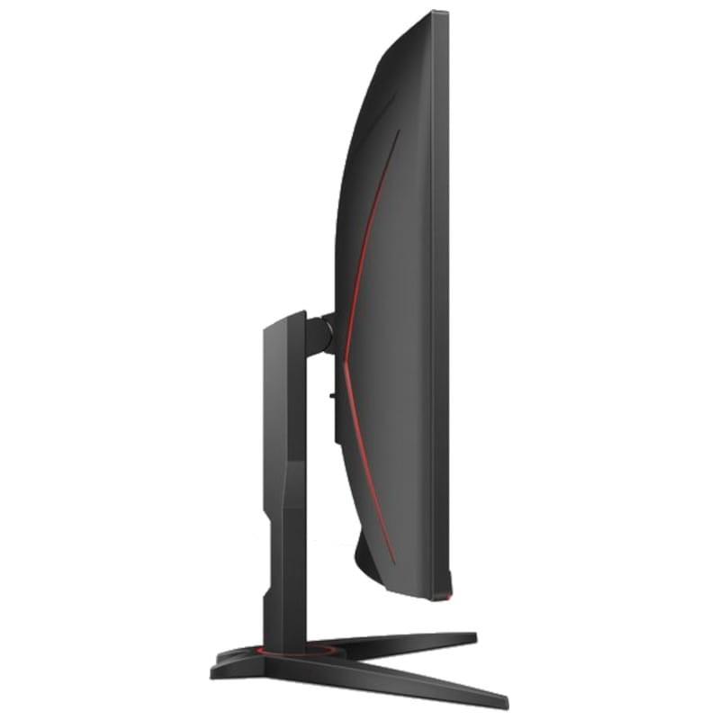 Lateral de AOC G2 C32G2ZE/BK 32 Full HD VA 240 Hz Curva FreeSync Negro Rojo - Monitor Gaming