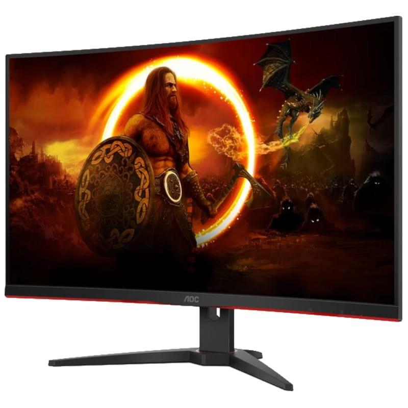 Gran pantalla de AOC G2 C32G2ZE/BK 32 Full HD VA 240 Hz Curva FreeSync Negro Rojo - Monitor Gaming