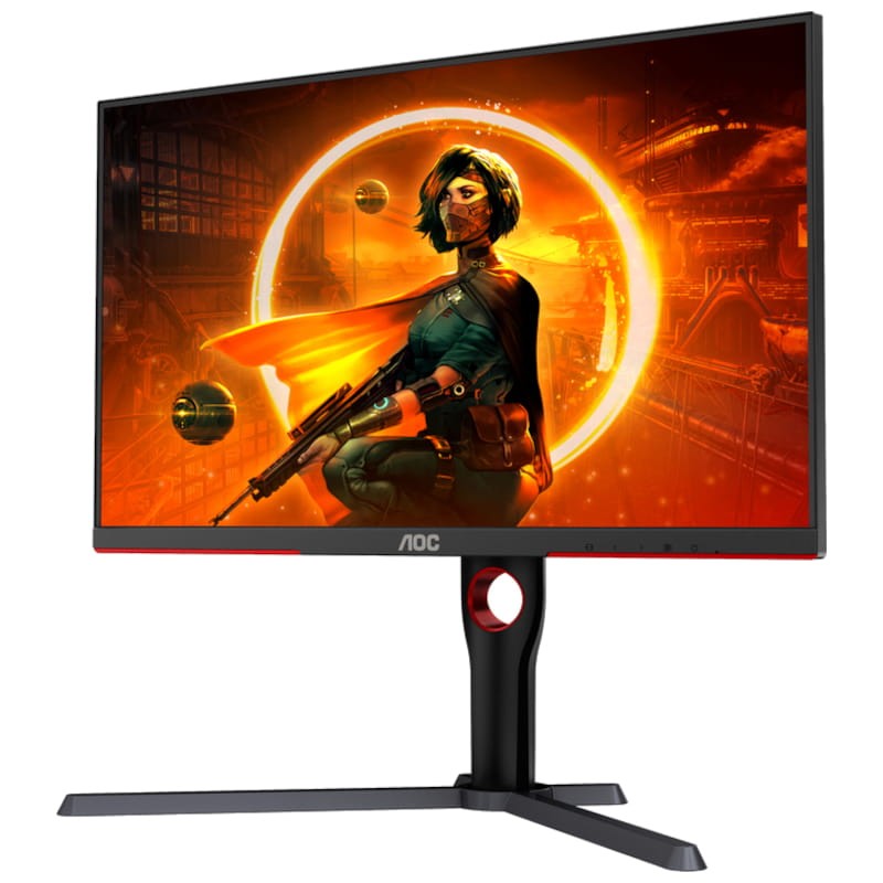 AOC G3 Q27G3XMN/BK 272K Ultra HD LED HDR 1000 Negro - Monitor Vista frontal lado izquierdo