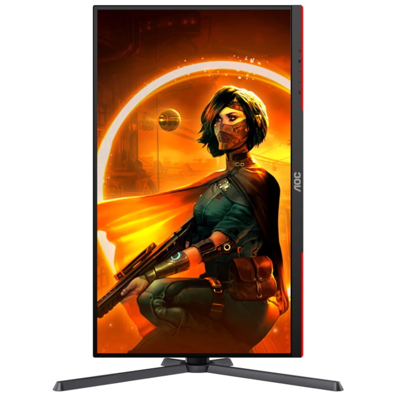 AOC G3 Q27G3XMN/BK 272K Ultra HD LED HDR 1000 Negro - Monitor Vista frontal pantalla en vertical