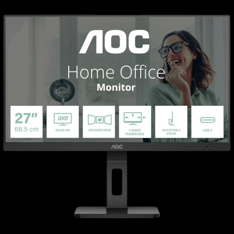 AOC Q27P3CV 27 QHD IPS Preto - Monitor PC