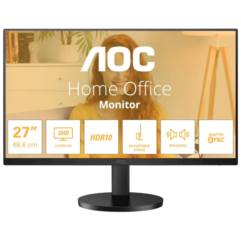AOC U27B3AF 27" 4K Ultra HD IPS Preto - Monitor para PC