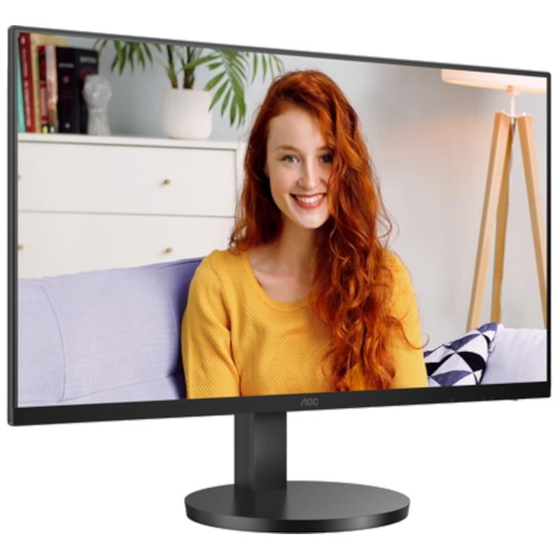 AOC U27B3AF 274K Ultra HD IPS Adaptive Sync Preto - Monitor PC Vista frontal lado direito
