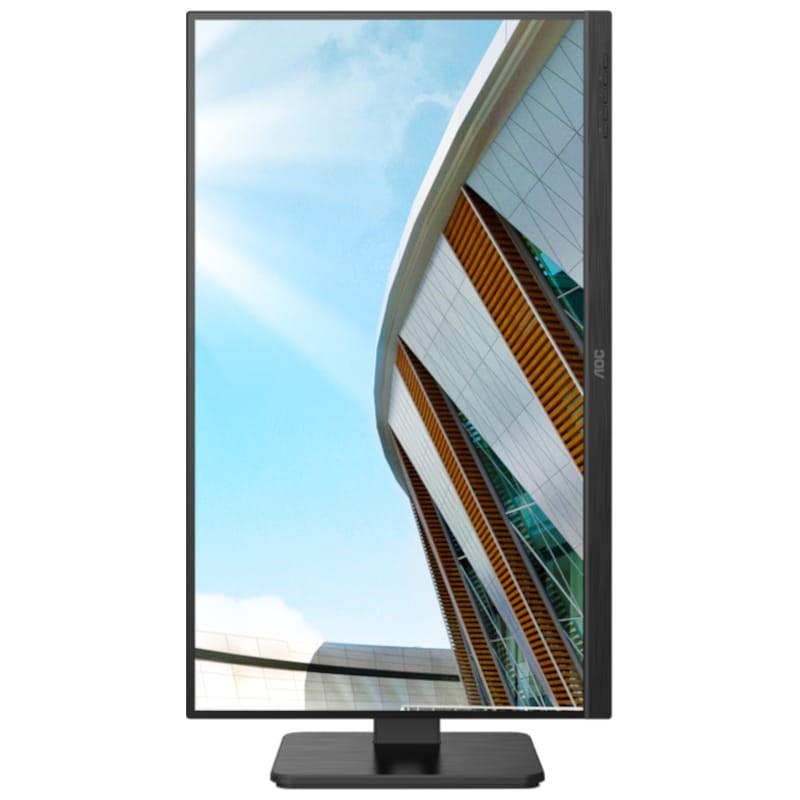 AOC U27P2CA 27 4K Ultra HD IPS preto - tela vertical de visão frontal do monitor de PC