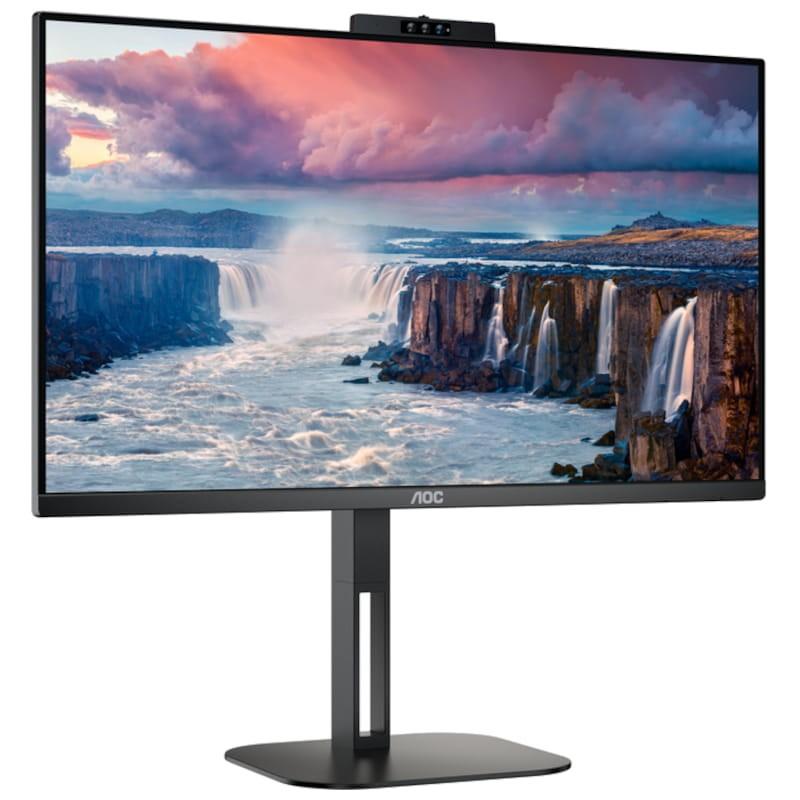 AOC V5 24V5CW 23.8 WLED Full HD IPS Noir – Moniteur PC Vue avant côté droit