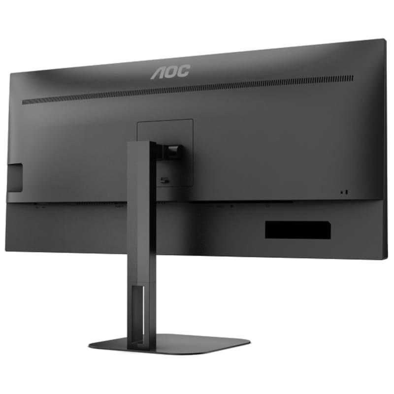 AOC V5 U34V5C/BK 34 UltraWide Quad HD LCD VA FreeSync Negro - Monitor Gaming vista trasera derecha