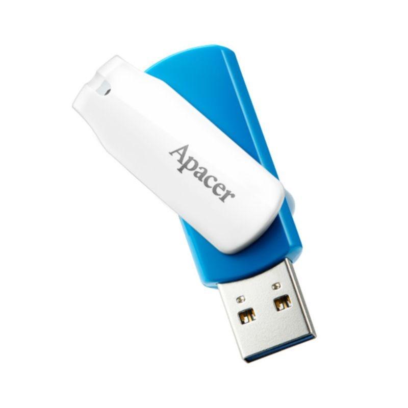 Detalle de la capucha móvil del Apacer AH357 64 GB USB 3.2 Gen 1 Azul/Blanco