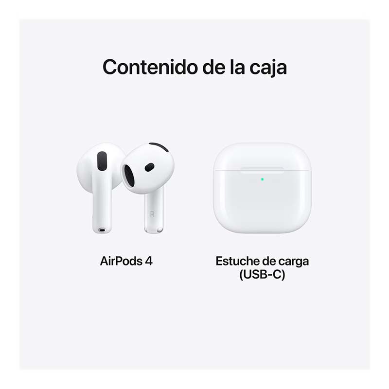 contenido del embalaje de los Apple AirPods 4