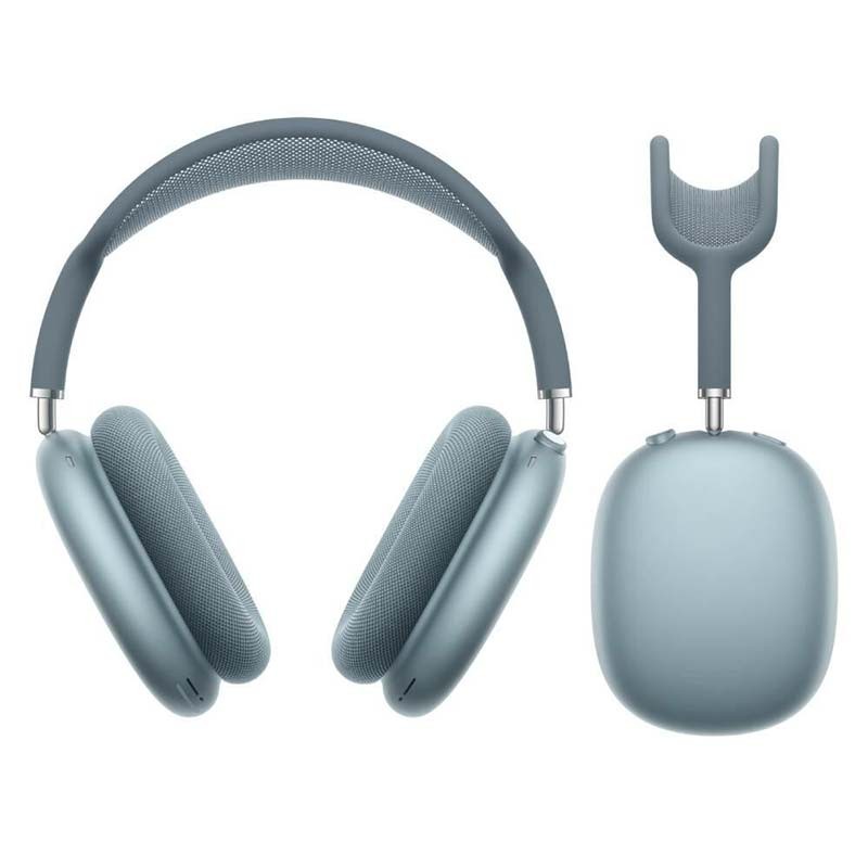 vista frontal y lateral de los Apple AirPods Max Azul (USB-C)
