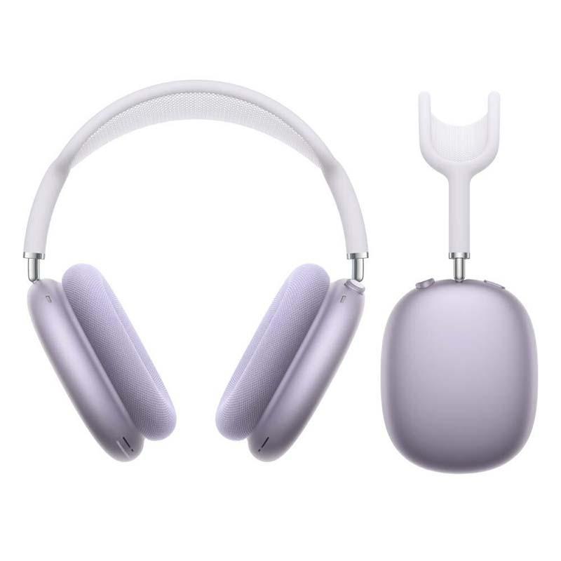 vue avant et latérale des Apple AirPods Max Mauve (USB-C)