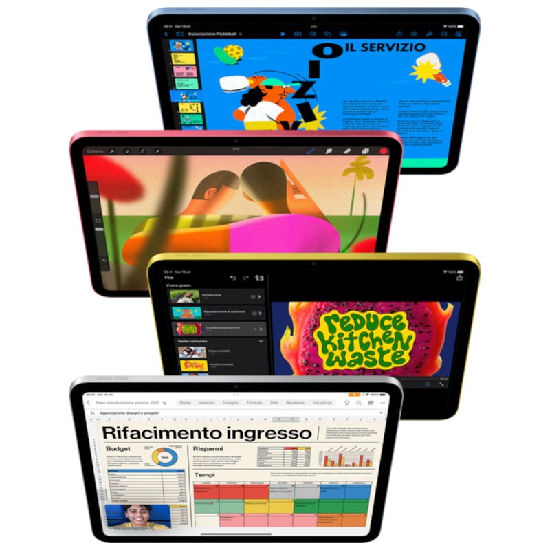 Apple iPad 10ª Gen (2024) 64GB WiFi Plata - Pantalla