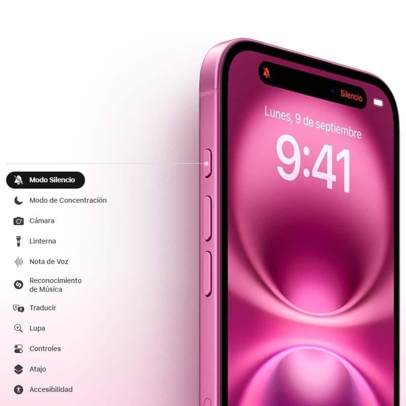 botón Acción del Teléfono móvil Apple iPhone 16 Plus 5G 256GB Verde