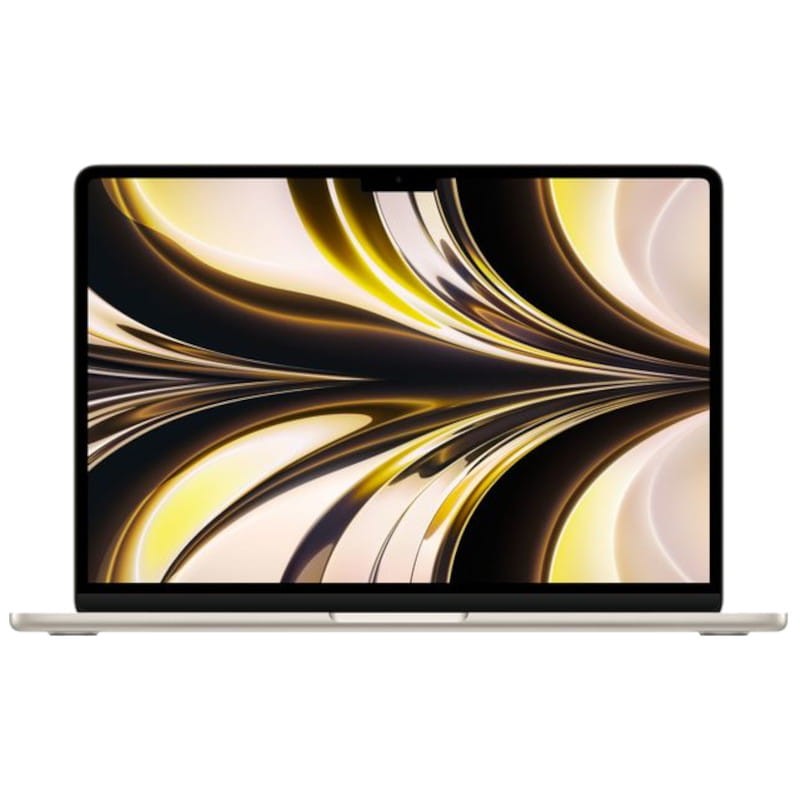 Apple MacBook Air M2 2022 blanco estrella, pantalla Retina con biseles delgados y notch central, chasis delgado aluminio, estado excelente renovado