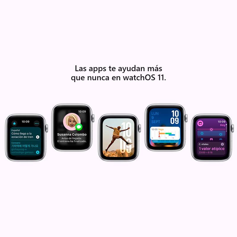 Apple Watch SE (2024) GPS 40mm Argent avec Bracelet Sport Bleu S/M - watchOS 11