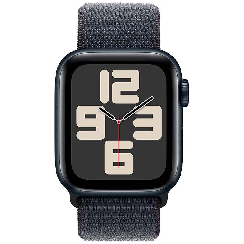 Apple Watch SE (2024) GPS + Cellular 44mm Medianoche con Correa Loop Deportiva - vista frontal
