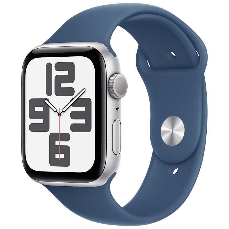 Apple Watch SE (2024) GPS 44mm Argent avec Bracelet Sport Bleu S/M