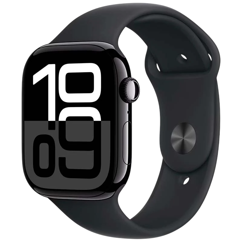 Apple Watch Series 10 GPS + Cellular 46 mm Aluminium Noir avec Bracelet Sport S/M