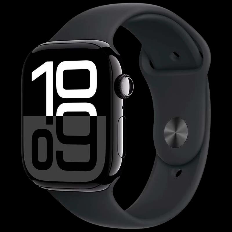 Apple Watch Series 10 GPS 46mm Alumínio Preto com Bracelete Desportiva S/M