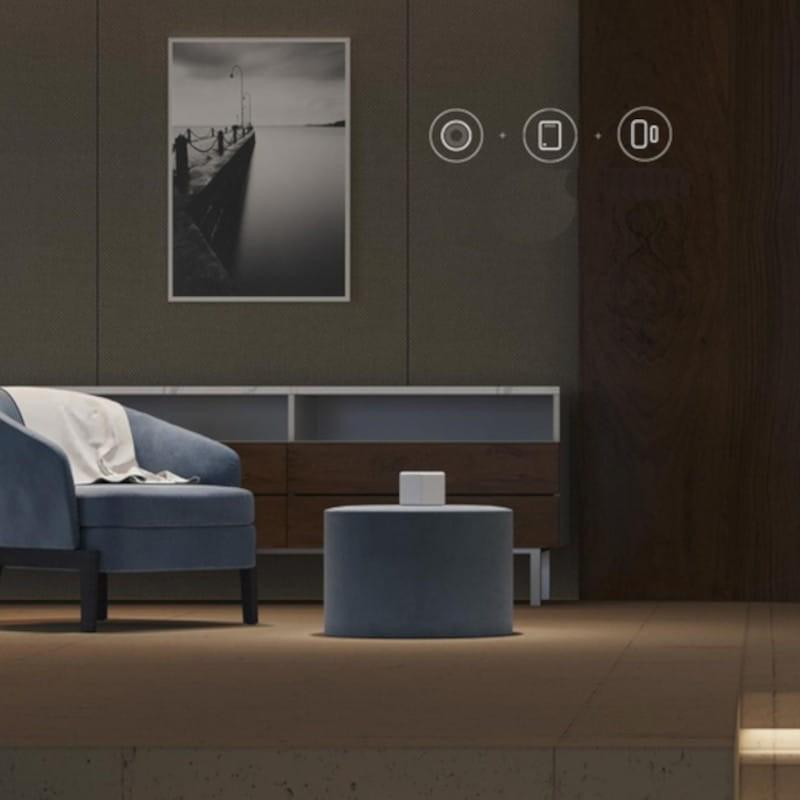 Frontal de Aqara Relé SSM-U02 Relé Inteligente Individual sin Neutro Zigbee 3.0 Apple Homekit Blanco