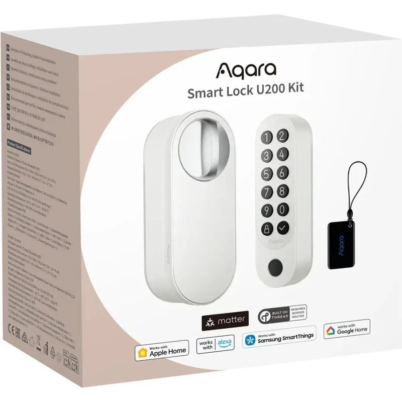 Conteúdo da caixa de Aqara Smart Lock U200 Branco - Fechadura inteligente