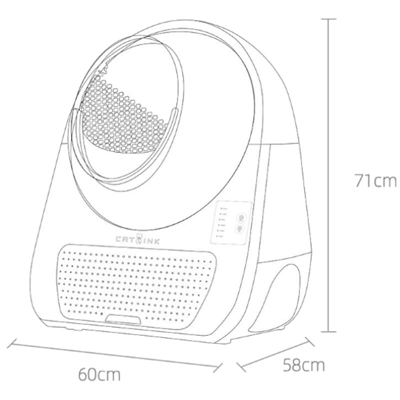 Arenero Autolimpiable Catlink Scooper Young Version - Dimensiones