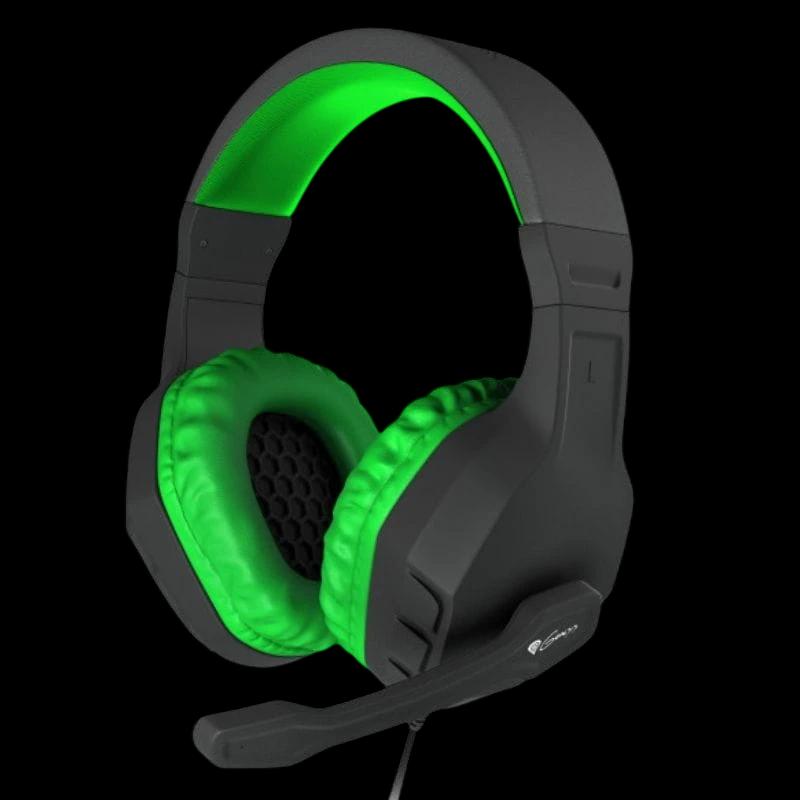 GENESIS Argon 200 Preto/Verde - Auscultadores para jogos