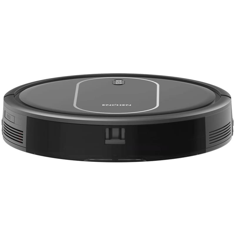 Vue de face de l'aspirateur robot Enchen R2 Pro Black