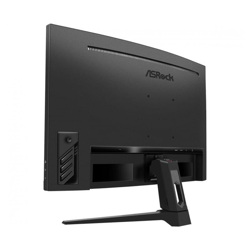Vista en ángulo de la parte trasera del del Asrock PG27F15RS1A 27 OLED WQHD VA Negro – Monitor PC