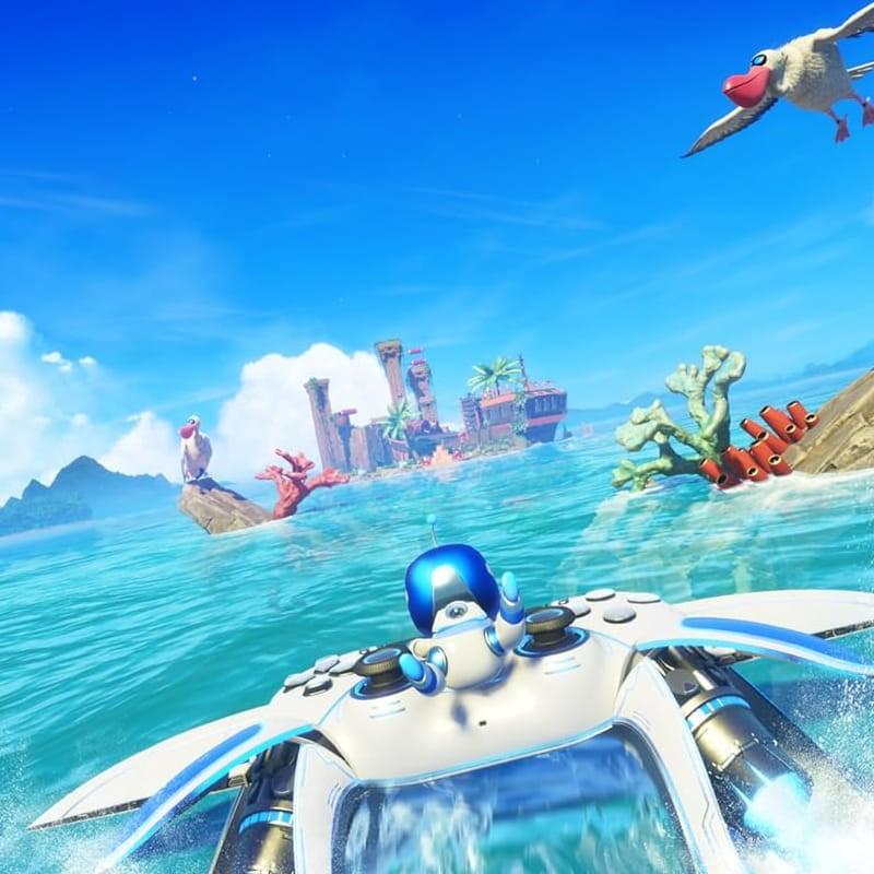 Astro Bot - Videojogo para PS5 Imagem do jogo astro numa nave espacial