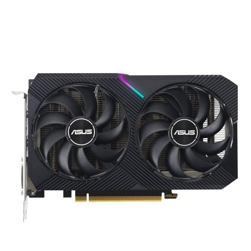 Asus Dual GeForce RTX 3050 V2 OC 8GB GDDR6 - Placa gráfica com vista frontal