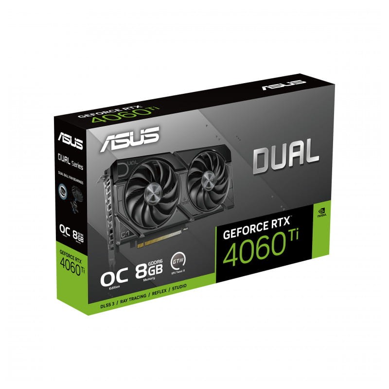 ASUS Dual -RTX4060TI-O8G-EVO 8GB GDDR6 - Tarjeta gráfica imagen del envase