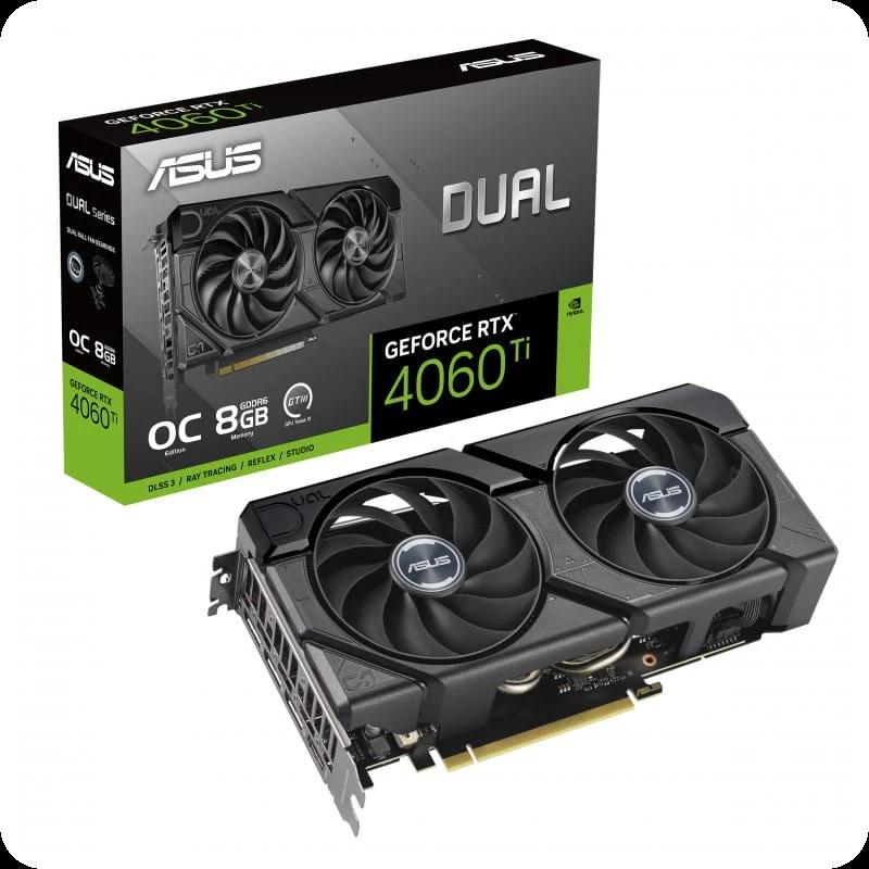 ASUS Dual -RTX4060TI-O8G-EVO 8GB GDDR6 - Tarjeta gráfica