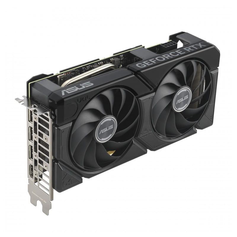 ASUS Dual -RTX4060TI-O8G-EVO 8GB GDDR6 - Tarjeta gráfica imagen cenital lateral