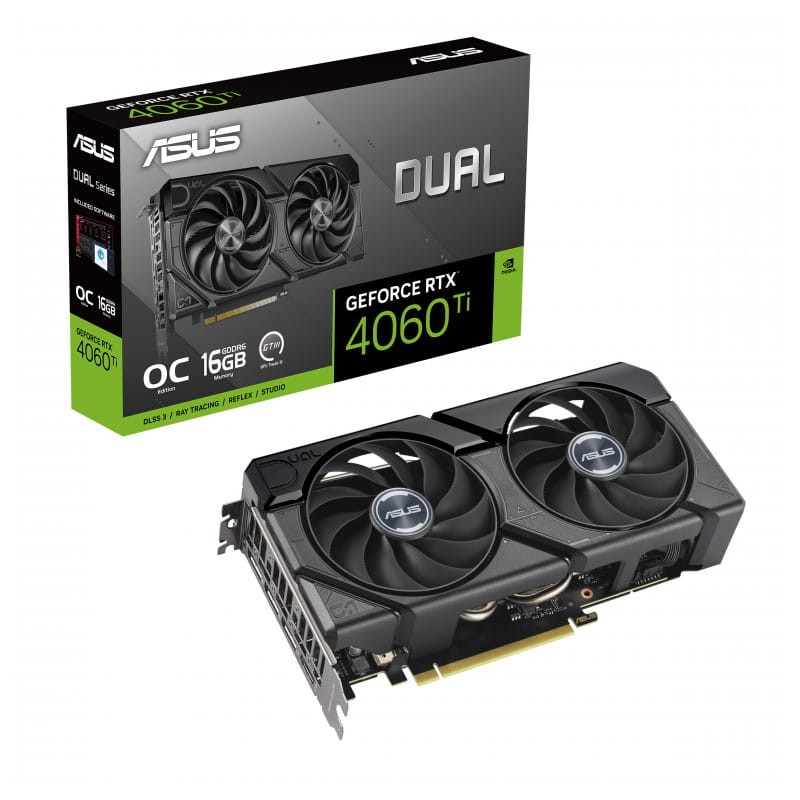 ASUS Dual -RTX4060TI EVO 16 GB GDDR6 - Tarjeta gráfica